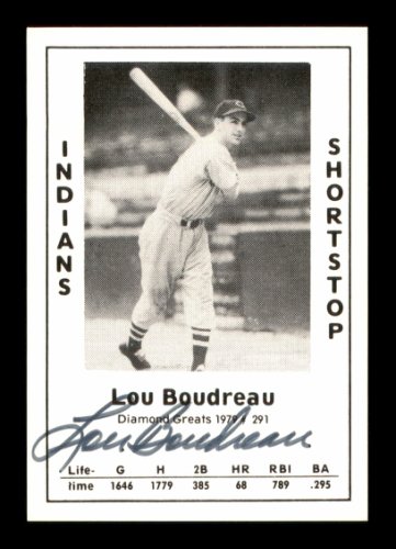 Beautiful Lou Boudreau Signed Inscribed STATS Cleveland Indians Jersey —  Showpieces Sports