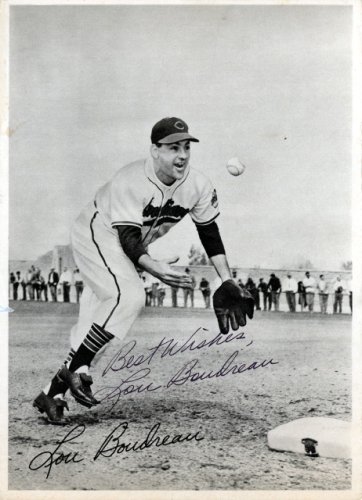 Beautiful Lou Boudreau Signed Inscribed STATS Cleveland Indians