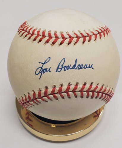 Lou Boudreau Autographed Signed Offical American League Baseball - Autographs