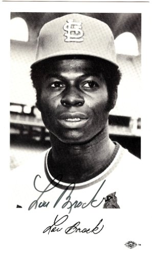 Lou Brock Autographed Signed 3.5X5.5 Postcard St. Louis Cardinals #106100
