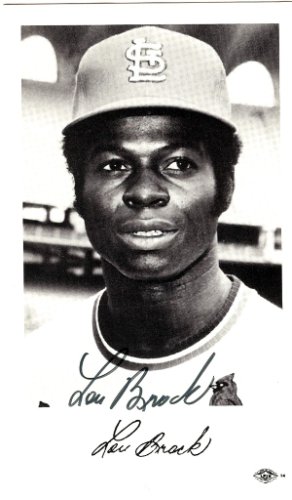 Lou Brock Autographed Signed 3.5X5.5 Postcard St. Louis Cardinals #106101