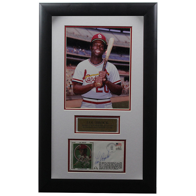 Lou Brock Autographed Signed Framed First Day Cover - Certified Authentic