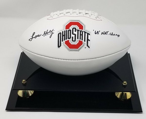 lou holtz autographed football