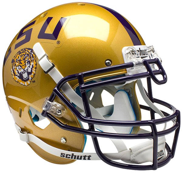 Lsu Tigers Authentic College Xp Football Helmet Schutt Gold