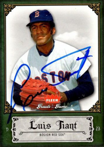 Autograph Warehouse 86316 Luis Tiant Autographed Baseball Card California Angels 2001 Topps Archives No .163