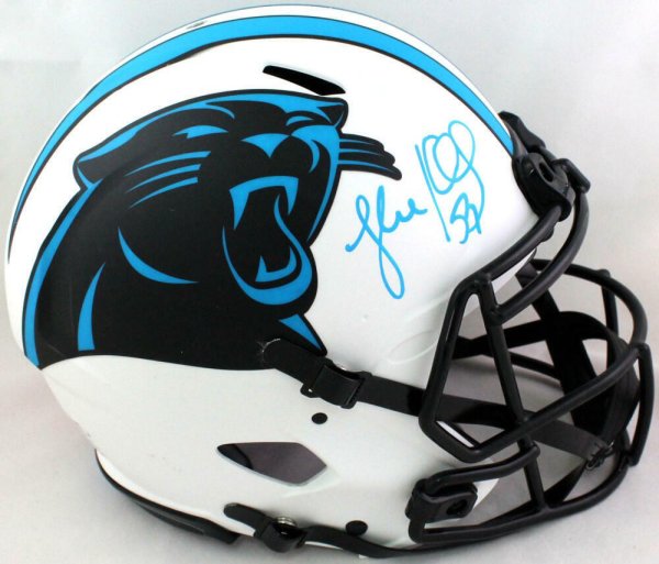 Luke Kuechly Autographed Panthers Stance 16x20 FP Photo- Beckett W *Te –  Super Sports Center