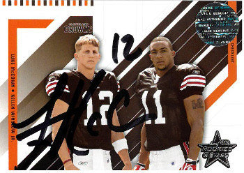 Luke McCown Autographed Signed Cleveland Browns 2004 Leaf Donruss Rookies & Stars Trading Card #12 - Certified Authentic