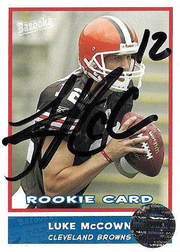 Luke McCown Autographed Signed Cleveland Browns 2004 Topps Bazooka Rookie Trading Card #12 - Certified Authentic
