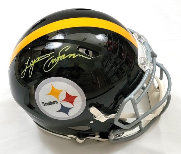 Lynn Swann Autographed Signed Pittsburgh Steelers Riddell T/B Speed  Authentic Helmet Beckett Witnessed