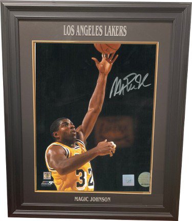 Magic Johnson Autographed Signed Los Angeles Lakers 16x20 Photo Custom Laser Engraved Framing