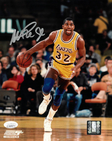 magic johnson autographed jersey