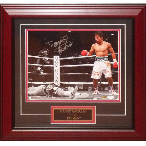 #108 freddie roach & manny pacquiao   signed a4 photo/mounted/framed reprint @ 