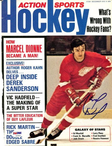 Marcel Dionne Autographed Signed Action Sports Hockey Magazine Cover Detroit Red Wings PSA/DNA