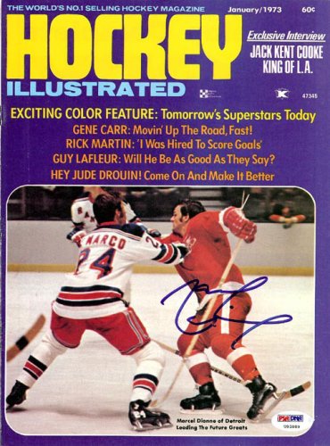 Marcel Dionne Autographed Signed Hockey Illustrated Magazine Cover Detroit Red Wings PSA/DNA