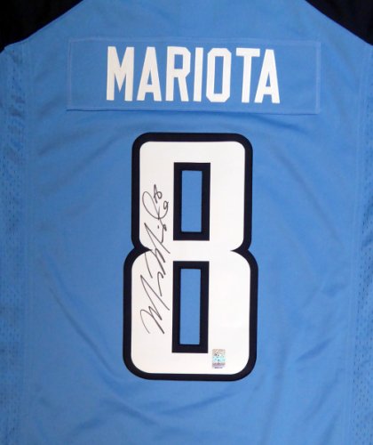 Marcus Mariota Tennessee Titans Autographed Nike Navy Blue Limited