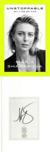 Maria Sharapova Autographed Signed Unstoppable: My Life So Far Hard Cover Book- JSA (Bookplate  1st Edition/Tennis Grand Slam)