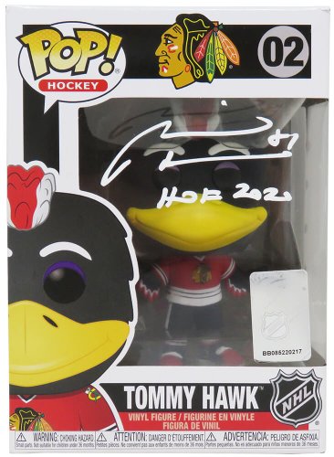 Marian Hossa Autographed Signed Chicago Blackhawks Tommy Hawk Mascot Funko Pop Doll #02 w/HOF 2020