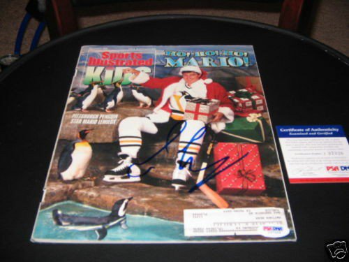 Mario Lemieux Autographed Signed Pittsburgh Penguins,HOF PSA/DNA Sports Illustrated
