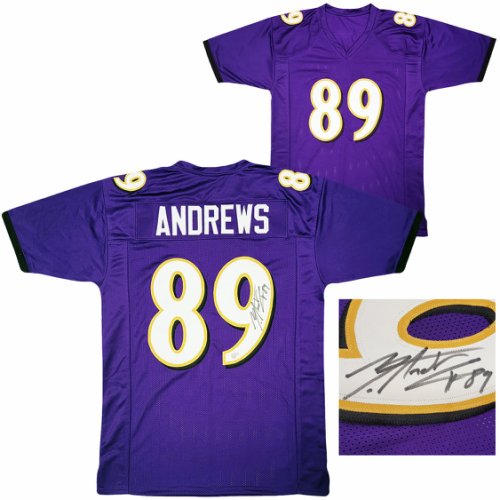 Mark Andrews Purple Name & Number Logo - #89 Football Baltimore Ravens  T-Shirt Size 40/M