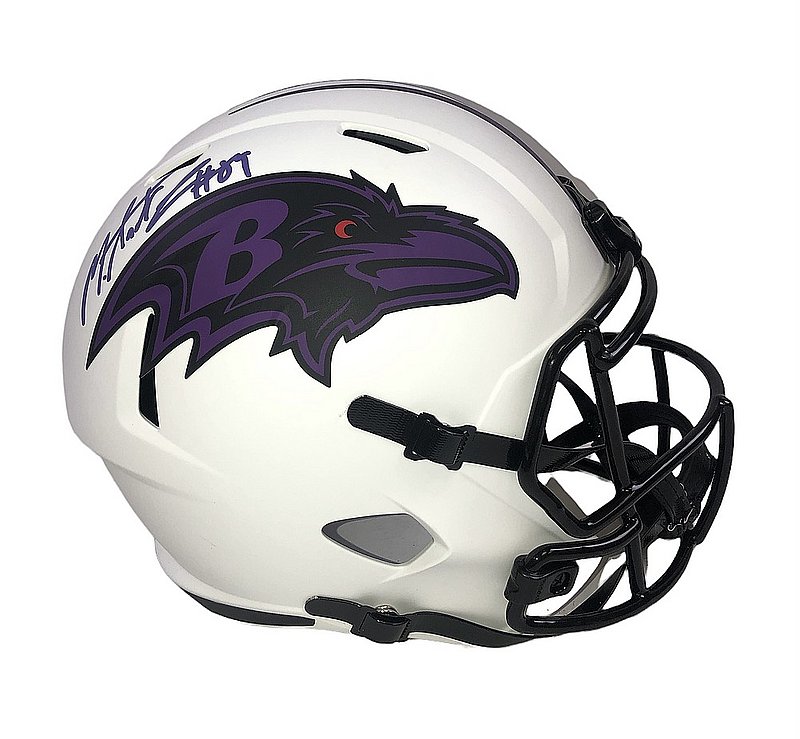 Mark Andrews Autographed Signed Baltimore Ravens Riddell Speed Lunar Eclipse Full Size Replica Helmet - Beckett Authentic