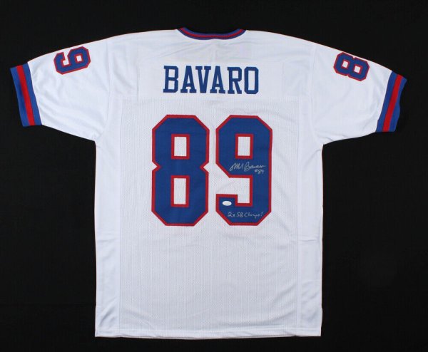 Mark Bavaro Royal New York Giants Autographed Mitchell & Ness