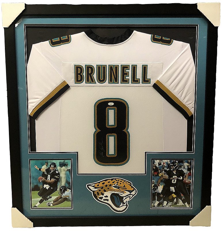 Mark Brunell Signed Jacksonville Jaguars Riddell Throwback Mini Helmet - JSA