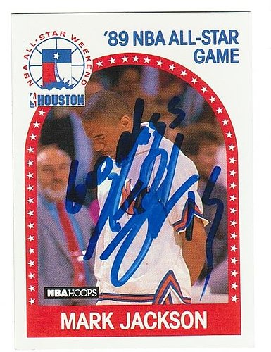 Mark Jackson New York Knicks Autographed Signed 198990 Hoops Card
