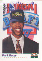 Mark Macon Denver Nuggets 1992 Skybox Draft Choice Autographed Signed Card - Rookie Card.  This item comes with a certificate of authenticity from Autograph-Sports.