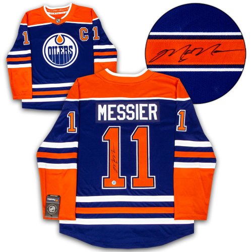 Mark Messier Edmonton Oilers Autographed Signed White Team Classic