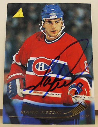 Mark Recchi Montreal Canadiens Autographed Signed 199596 Pinnacle Card - COA Included