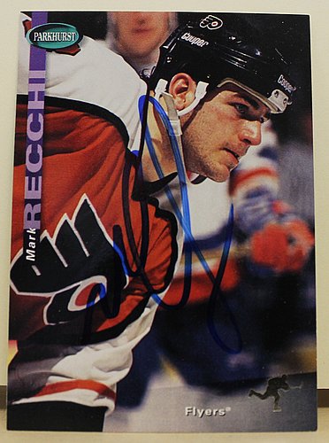 Mark Recchi Philadelphia Flyers Autographed Signed 1994-95 Parkhurst Card - COA Included