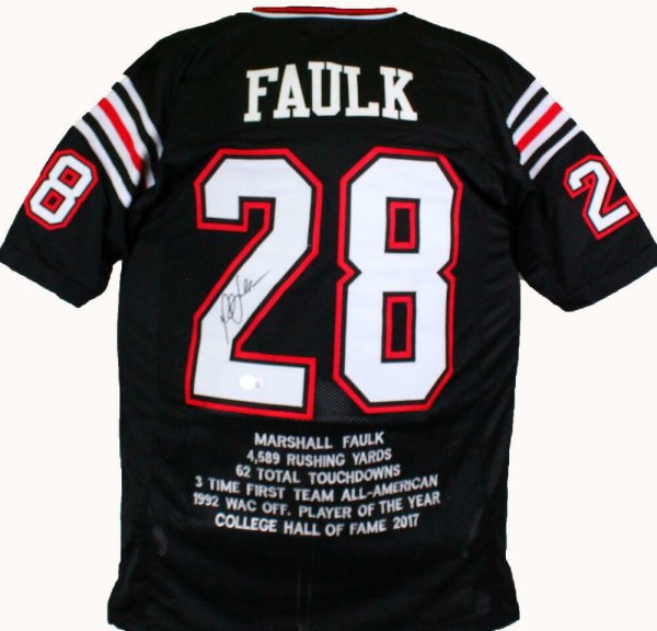 Marshall Faulk Signed San Diego State Aztecs White Jersey (JSA COA