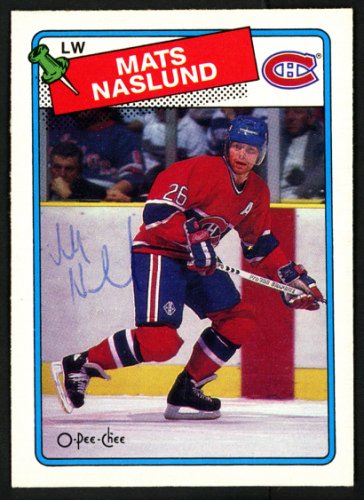 Mats Naslund Autographed Signed 1988-89 O-Pee-Chee Card #156 Montreal Canadiens #149932
