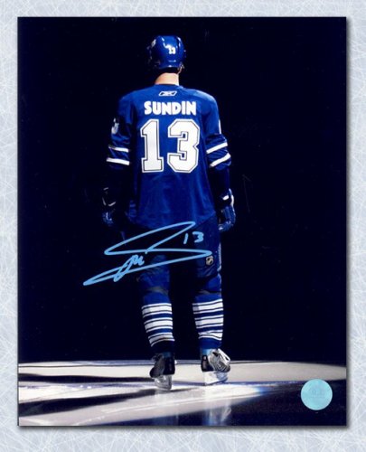 Mats Sundin Signed 8x10 Etched Mat Maple Leafs White Action-H