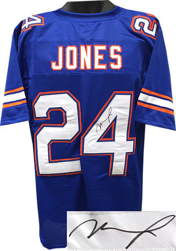 Matt Jones Autographed Signed Blue Custom Stitched Football Jersey XL- JSA  Hologram