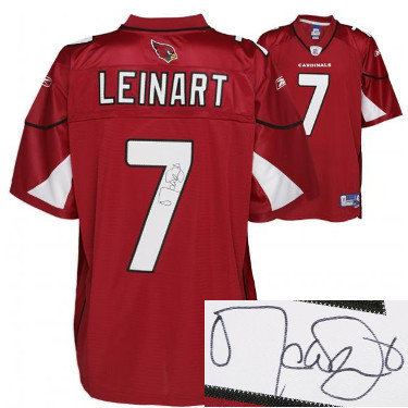 Matt Leinart Autographed Signed Arizona Cardinals Reebok EQT Twill Red Jersey #7- Leinart Hologram