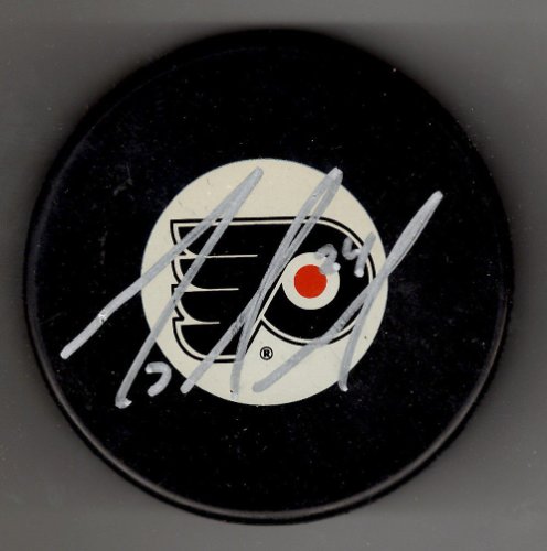 Matt Read Autographed Signed Philadelphia Flyers Hockey Puck JSA - Main Line Autographs