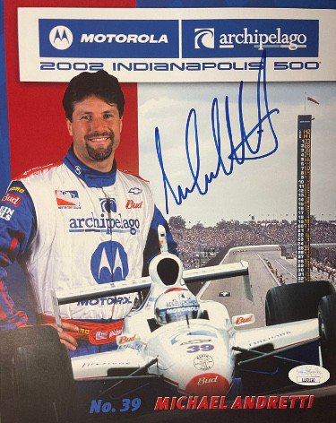 Signed Trading Card Indy 500 Car Indianapolis Michael Andretti Autographed 