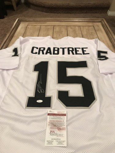 Autographed College Photos JSA Certified 16x20 Autographed Michael Crabtree Photograph Autographed College Photos JSA Certified 16x20 Autographed Michael Crabtree Photograph