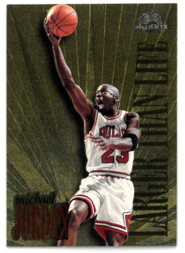 Michael Jordan 1995-96 Skybox Premium Larger Than Life Card #L1