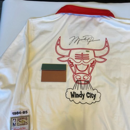 Michael Jordan Autographed Signed 1984 Rookie Chicago Bulls Game Model Warmup Jacket UDA COA