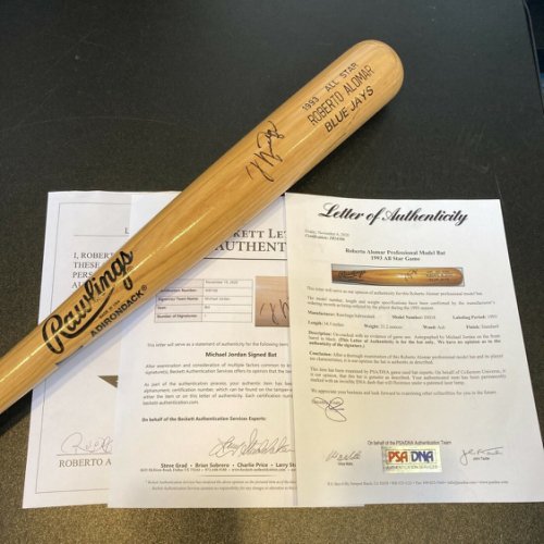 Michael Jordan Autographed Signed 1993 All Star Game - Game Issued Bat PSA DNA & Beckett COA