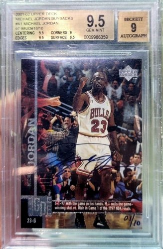 Michael Jordan Autographed Signed 2001 UDA Buyback Auto #1/10 1/1 Bgs 9.5 Gem Mint Autograph