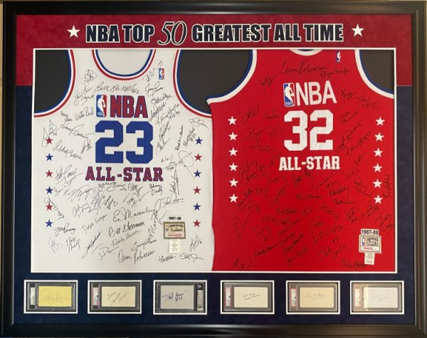 Michael Jordan Autographed Signed Incredible NBA Top 50 Greatest Players Jersey Display JSA