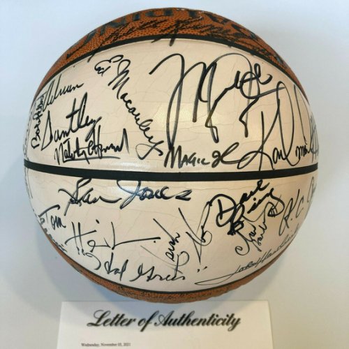 Michael Jordan Autographed Signed Incredible Wilt Chamberlain NBA Top 50 Basketball PSA DNA