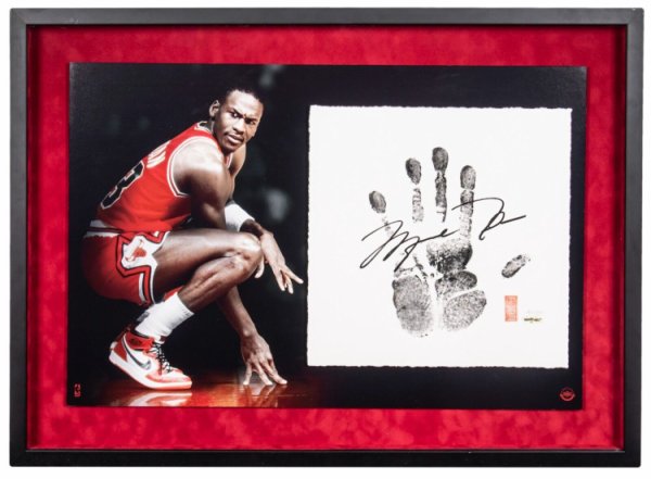 Michael Jordan Autographed Signed Tegata Handprint Framed Display UDA UDA COA