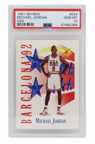 Michael Jordan (Team USA) 1991-92 Skybox Basketball #534 Card - PSA 10 GEM MINT (New Label)