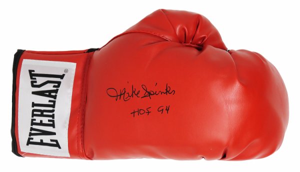 Michael (Mike) Spinks Autographed Signed Everlast Red Boxing Glove w/HOF'94