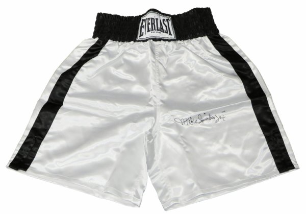 Michael (Mike) Spinks Autographed Signed Everlast White Boxing Trunks w/Jinx