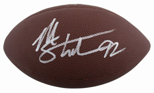 Michael Strahan Autographed Super Bowl XLII Football with Glass Case and  Certificate of Authenticity!